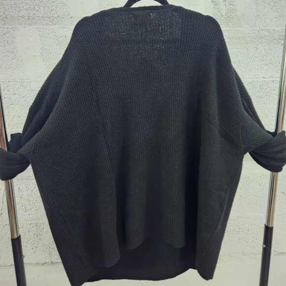 NWT AVA & VIV Black Deep V-Neck Ribbed Sweater 4X - Picture 8 of 9